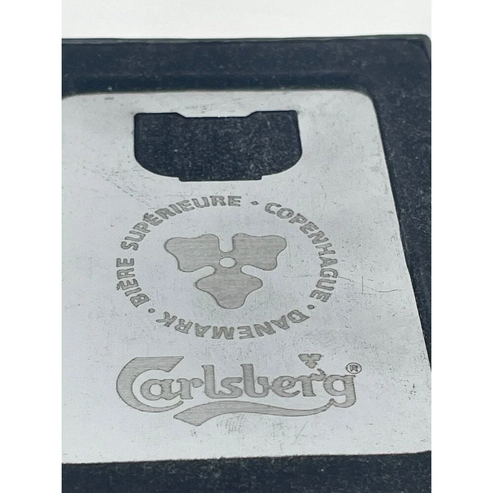 Vintage Carlsberg Metal Bottle Opener - Chrome Finish‎ - Includes Original Box